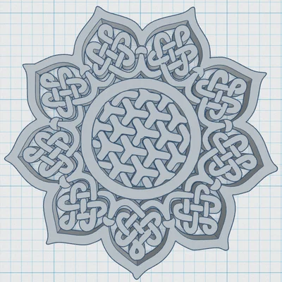 Đế Lót Ly Mandala Celtic 8
