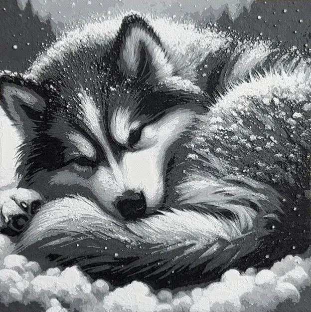 Snow Husky - Vẽ bằng Filament - Image 1