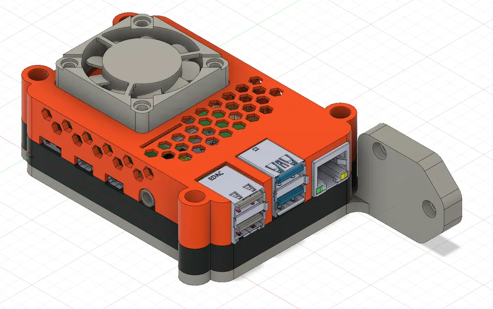 Vỏ Pi 4 Gắn Khung Cơ Sở Prusa MK4 - Image 1