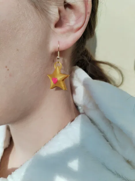 Bông tai sao vàng trái tim - Image 2