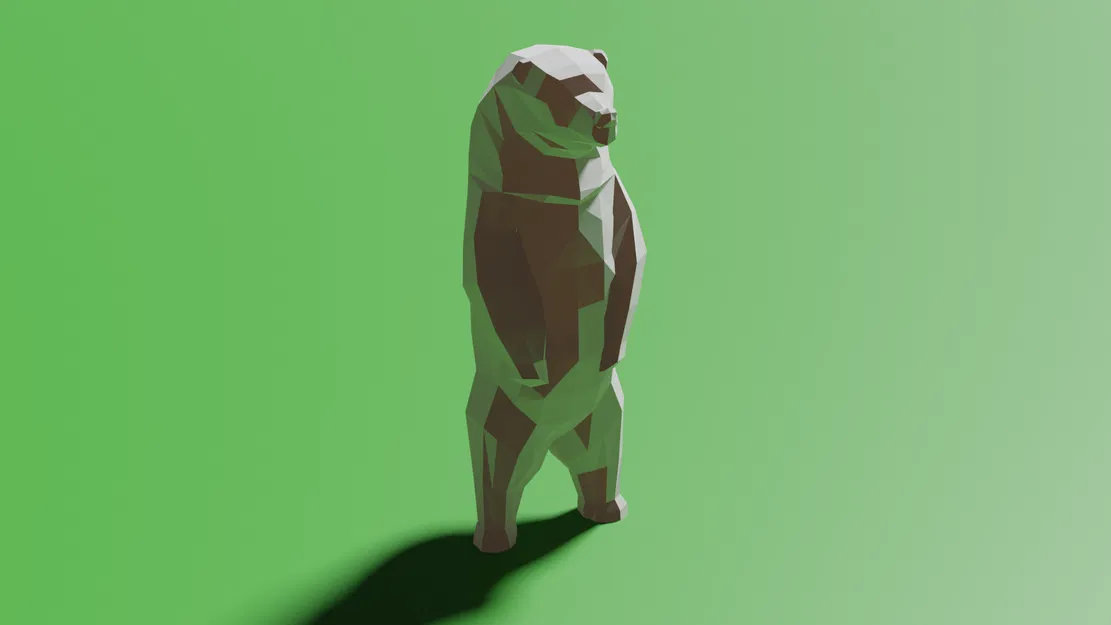 Gấu Low Poly Đứng - Image 2