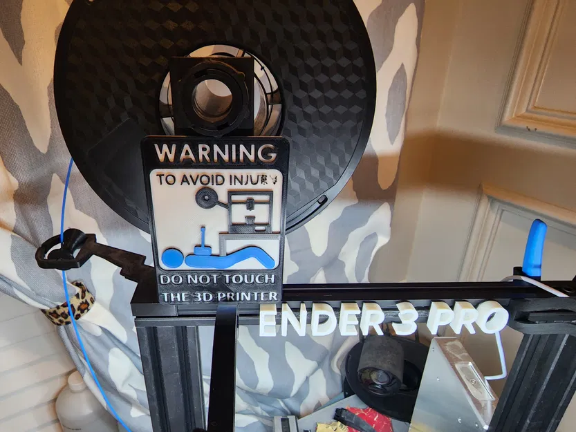 Biển báo cảnh báo máy in 3D (CÓ THÊM MÓC TREO) - Image 1