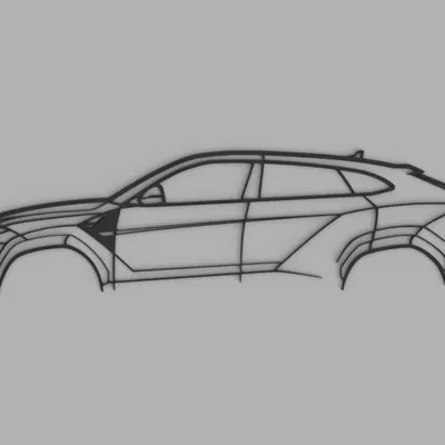 Trang trí tường hình bóng Lamborghini Urus