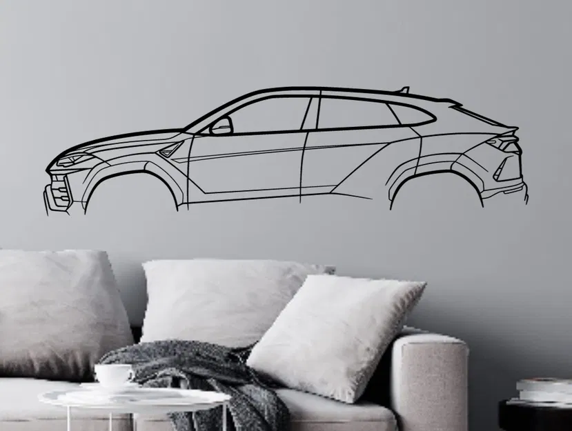 Trang trí tường hình bóng Lamborghini Urus - Image 2