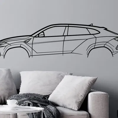 Trang trí tường hình bóng Lamborghini Urus
