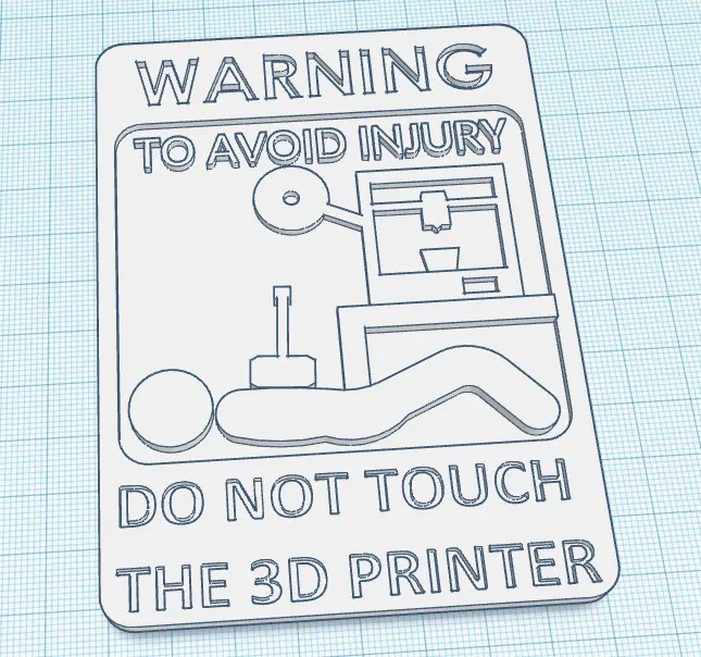 Biển báo cảnh báo máy in 3D (CÓ THÊM MÓC TREO) - Image 3