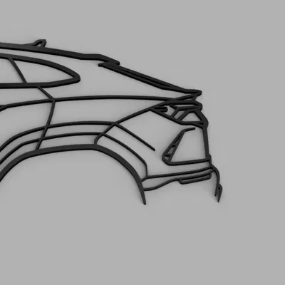 Trang trí tường hình bóng Lamborghini Urus