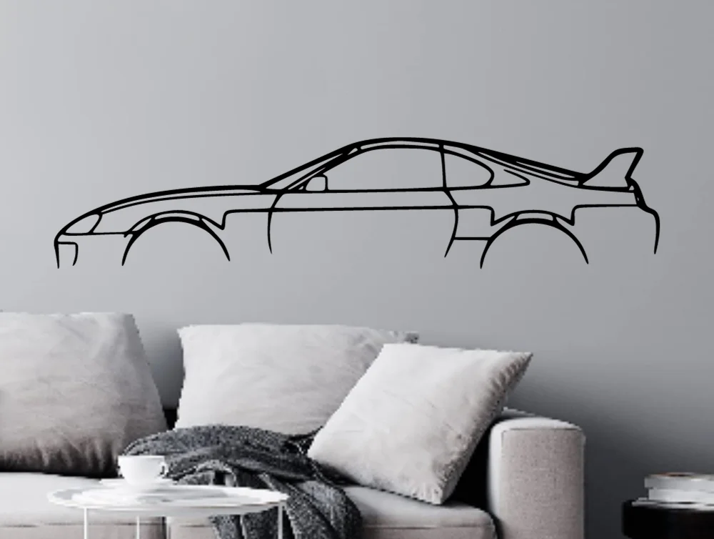 Tranh Treo Tường Hình Silhouette Toyota Supra Mk4 1