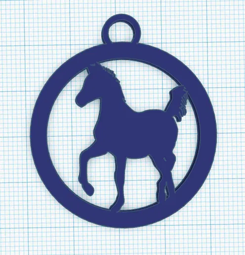 Móc Khóa Ngựa Con Hình Tròn Dễ Thương - Image 1