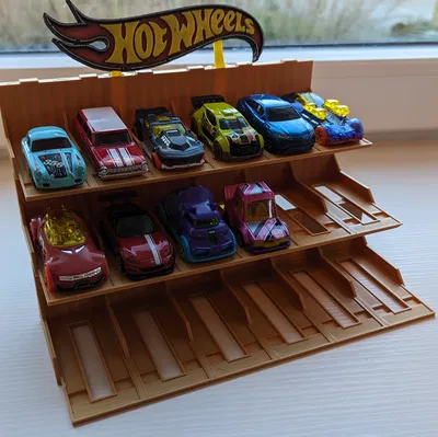 Góc trưng bày Hot Wheels có Logo Màu (BambuLab)