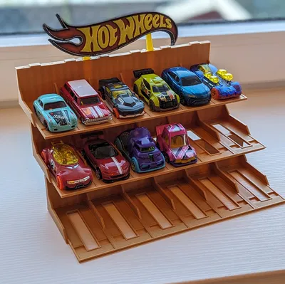 Góc trưng bày Hot Wheels có Logo Màu (BambuLab)