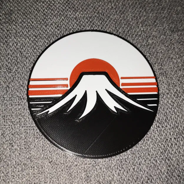 Tấm Lót Bàn Hoàng Hôn Nhật Bản Có Núi Phú Sĩ - Image 1