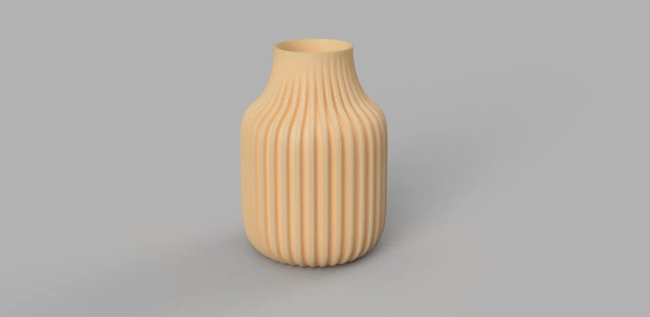 Vase Linienmuster "bauchig" - Image 1