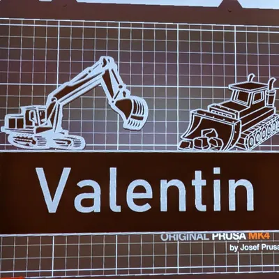 Tấm Tên Máy Xúc