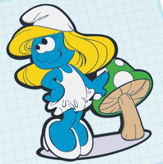 Tranh Tường Smurfette Đa Sắc Màu - Image 1