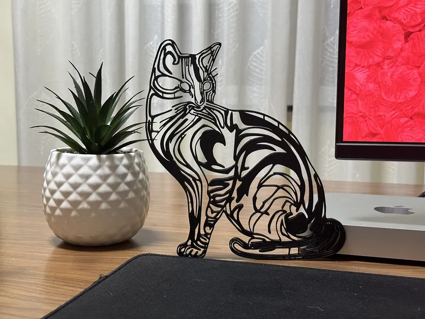 Tượng Mèo Dạng Khung Dây - Image 1