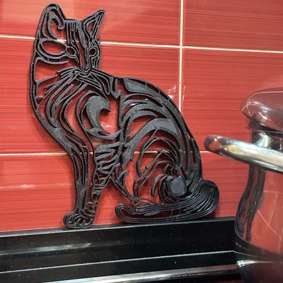 Tượng Mèo Dạng Khung Dây