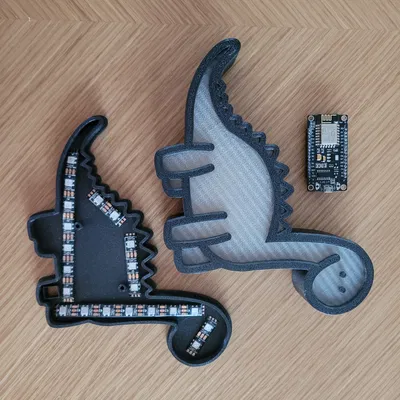 Đèn Ngủ Khủng Long (có đế gắn ESP8266 Lolin V3)