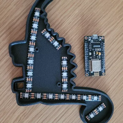 Đèn Ngủ Khủng Long (có đế gắn ESP8266 Lolin V3)