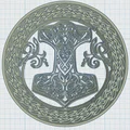 Đế lót ly Búa Thor 25 - Thumbnail 3