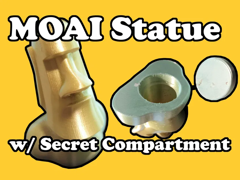 Tượng Moai W/Khoang bí mật - Image 1