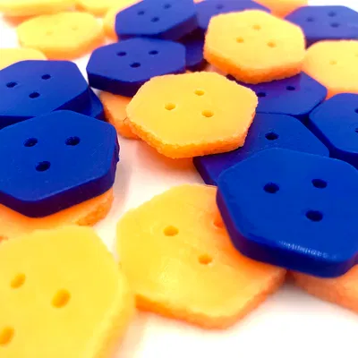 Nút áo HexButton Lục Giác Đơn Giản