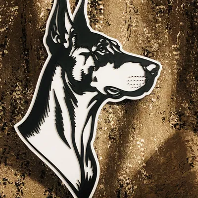 Trang trí tường Doberman