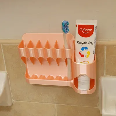 Kệ đựng bàn chải và kem đánh răng, Tháo rời, Dán bằng 3m Command Strip