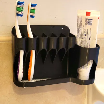 Kệ đựng bàn chải và kem đánh răng, Tháo rời, Dán bằng 3m Command Strip