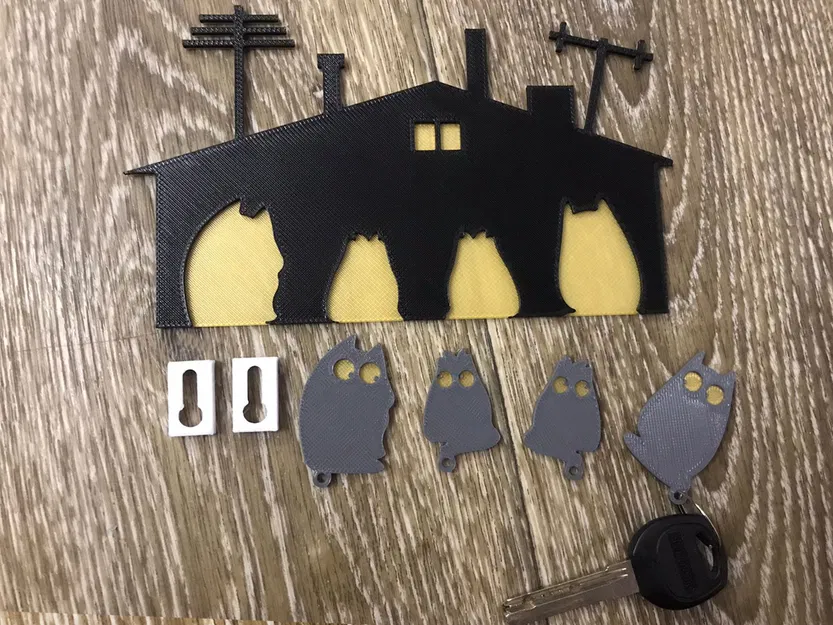 Móc Treo Chìa Khóa Hình Nhà Mèo Độc Đáo - Image 2
