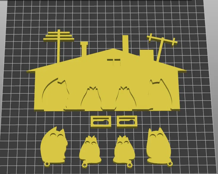 Móc Treo Chìa Khóa Hình Nhà Mèo Độc Đáo - Image 3