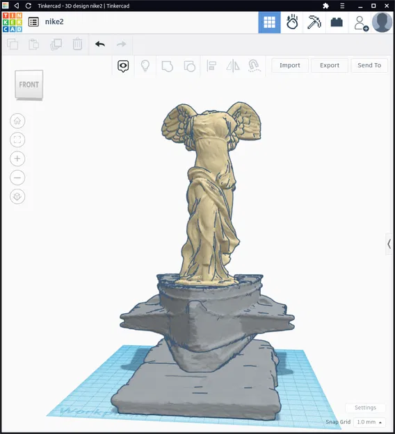 Tượng Nữ thần Nike Samothrace trên Mũi tàu, Đơn giản hóa - Image 1
