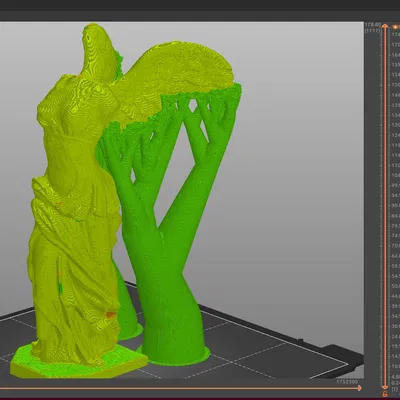 Tượng Nữ thần Nike Samothrace trên Mũi tàu, Đơn giản hóa