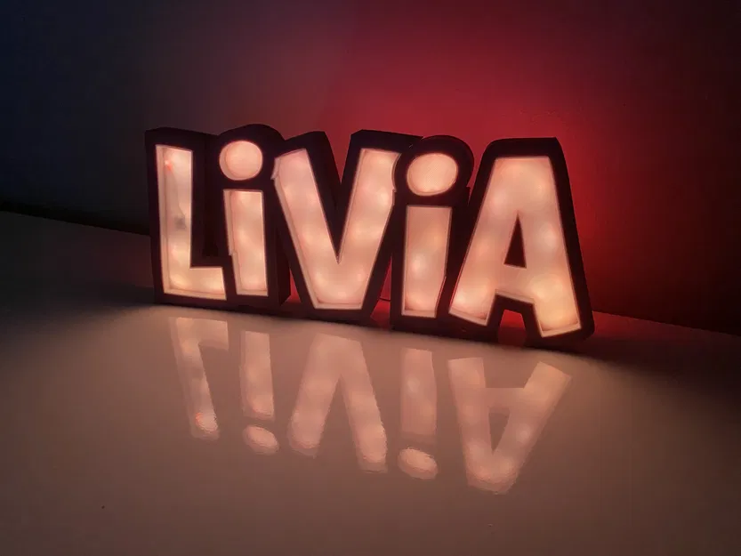 Tên Livia Phát Sáng 3D - Image 3