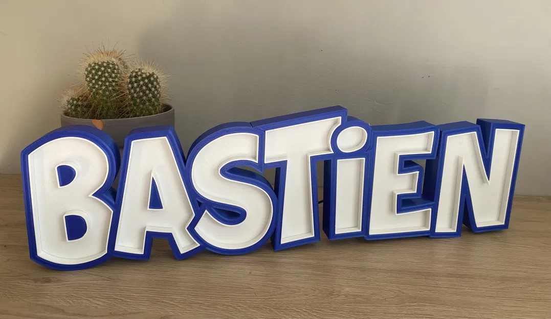 Tên Bastien Phát Sáng - Mô Hình 3D Độc Đáo - Image 1