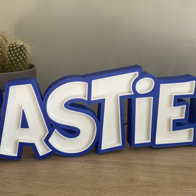 Tên Bastien Phát Sáng - Mô Hình 3D Độc Đáo