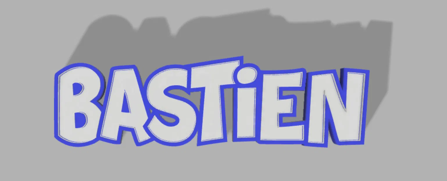 Tên Bastien Phát Sáng - Mô Hình 3D Độc Đáo - Image 2