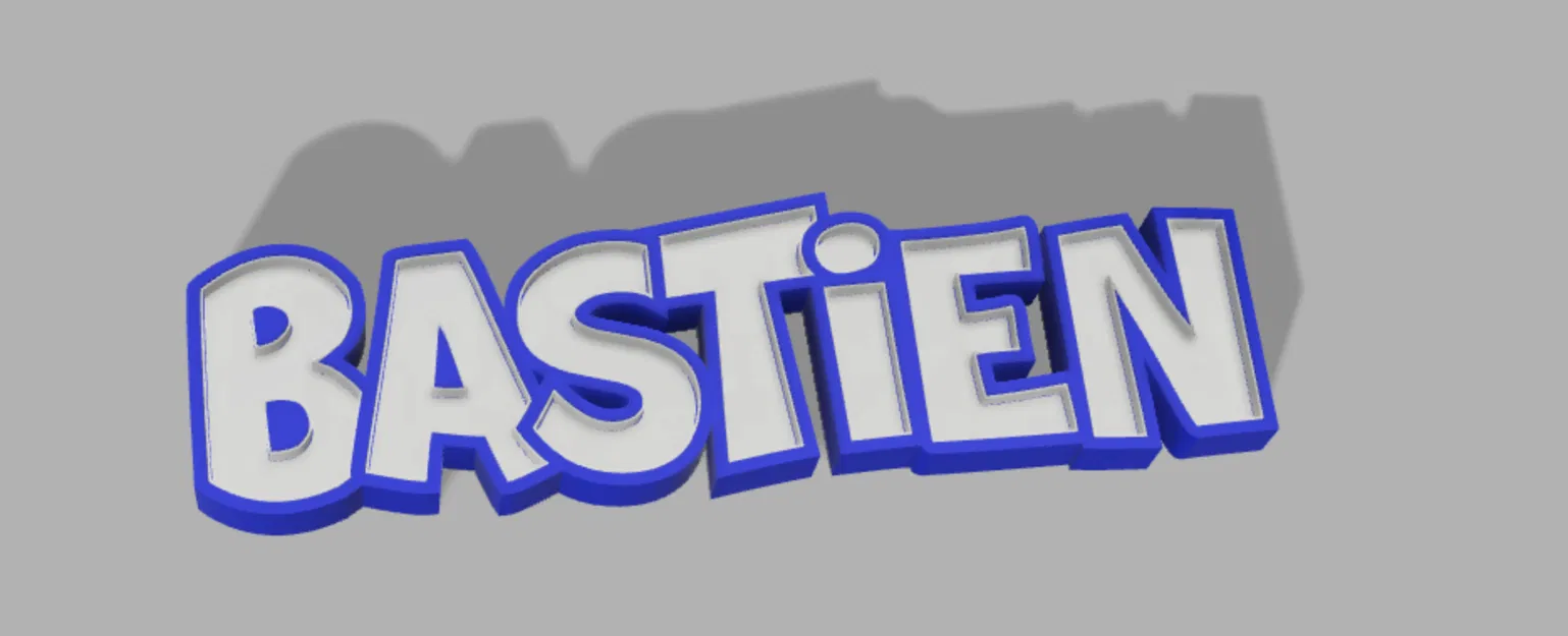 Tên Bastien Phát Sáng - Mô Hình 3D Độc Đáo - Image 3