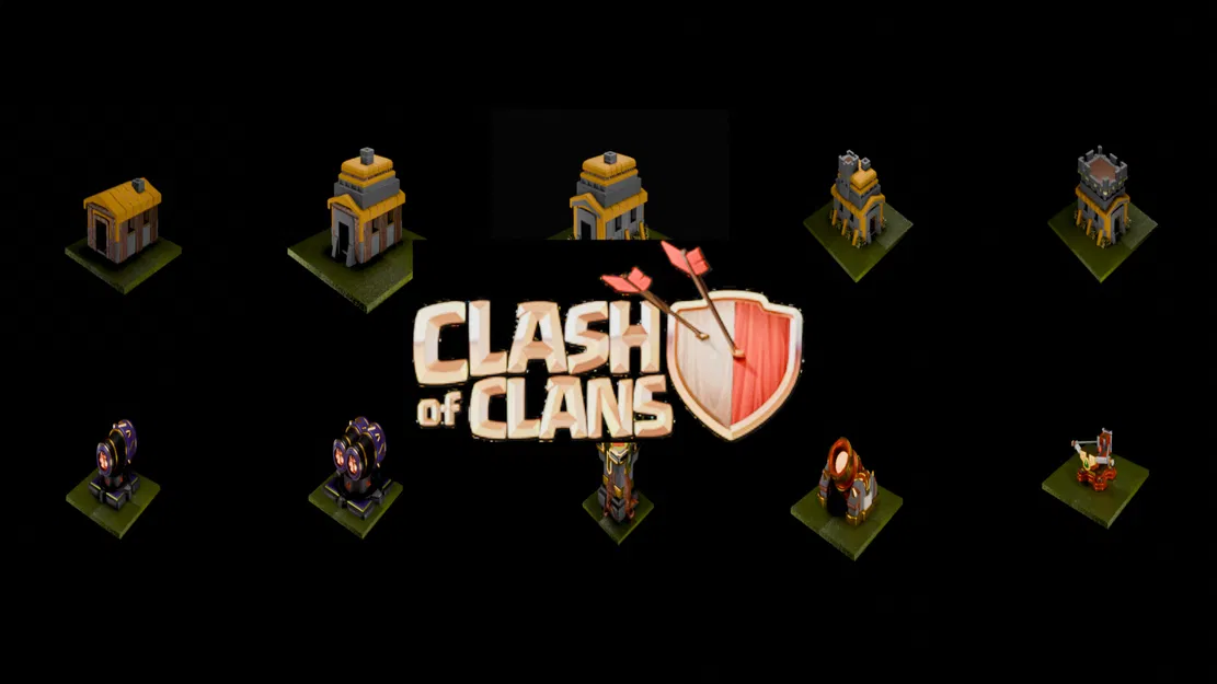 Mô Hình Nhà Chính Clash of Clans Cấp 1 - Image 1