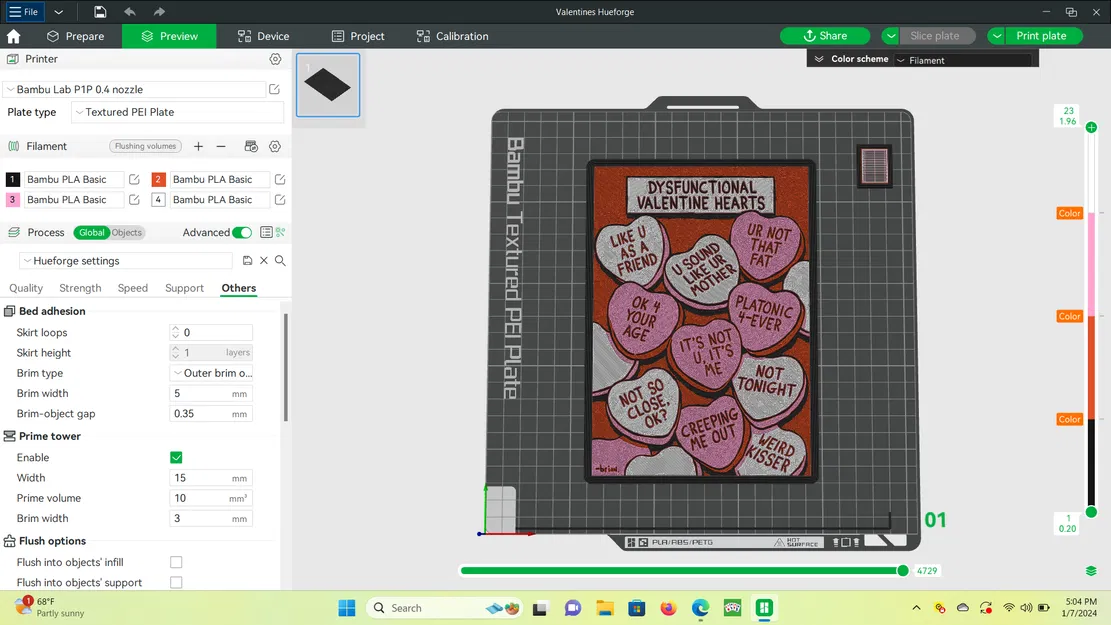 Valentines (Hueforge) - Mô Hình In 3D Độc Đáo - Image 1