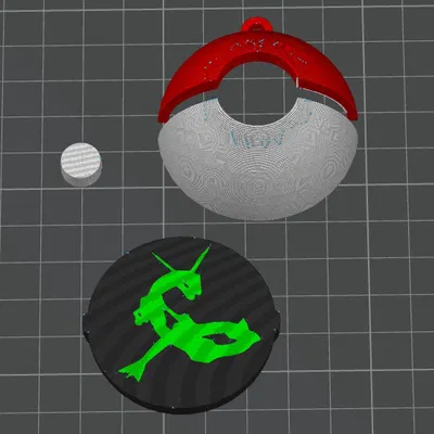 Móc Khóa Pokeball Phiên Bản Rayquaza