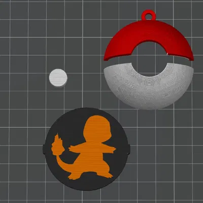 Móc Khóa Pokeball Phiên Bản Charmander