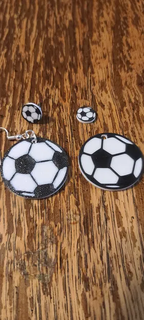 Bông Tai Đá Banh Kiểu Đinh Tán và Vòng - Image 2