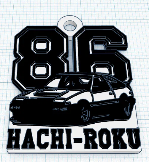 HACHI-ROKU - Móc Khóa Initial D - Image 1