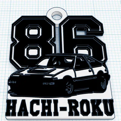 HACHI-ROKU - Móc Khóa Initial D