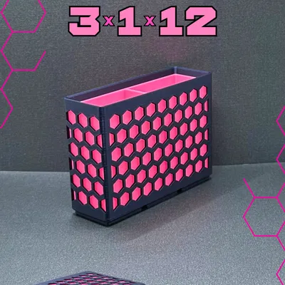 Hộp lục giác Gridfinity 1x3x12 xếp chồng