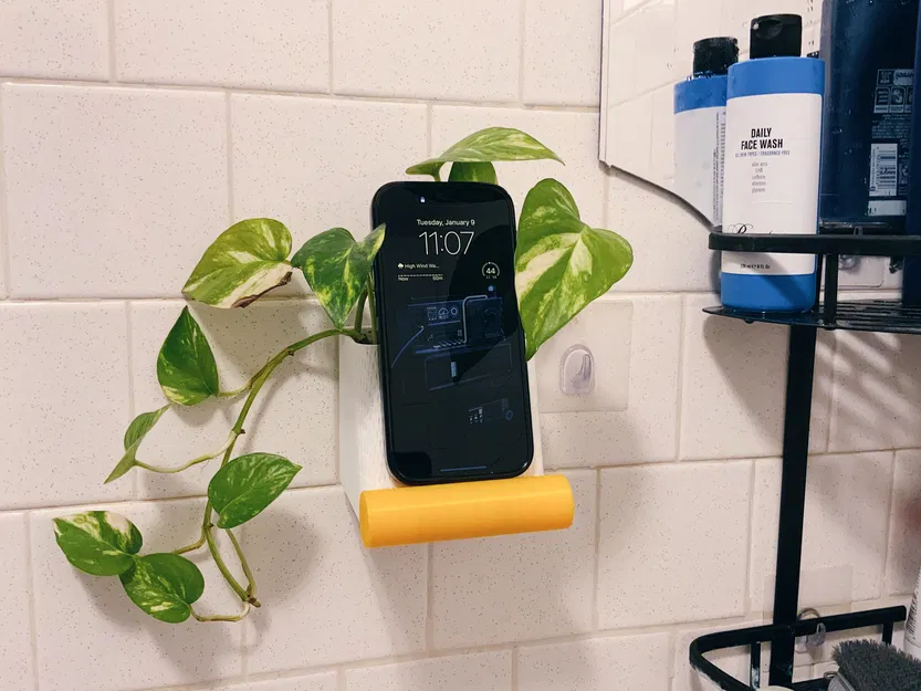 Chậu Cây Treo Vòi Sen & Giá Đỡ Điện Thoại - Image 1