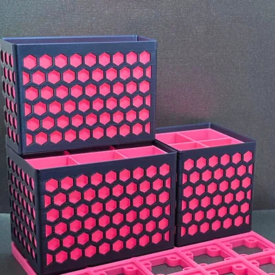 Hộp Gridfinity lục giác 3x2x12