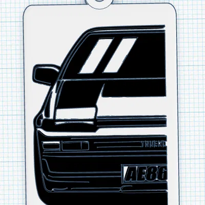 Móc Khóa "86" - Biểu Tượng Initial D