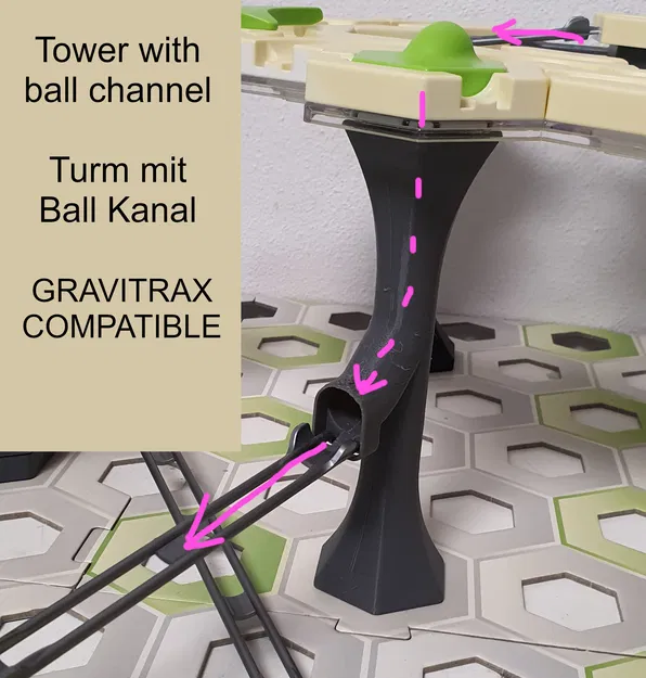 Tháp Gravitrax có rãnh đường ray bi. Tháp Gravitrax có Kênh - Image 1